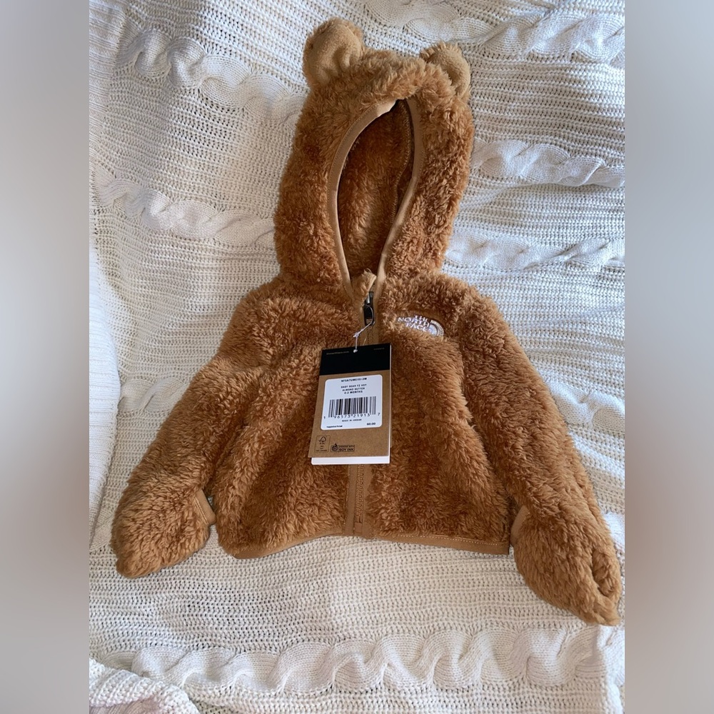 The North Face Baby Bear full zip hoodie 0-3m